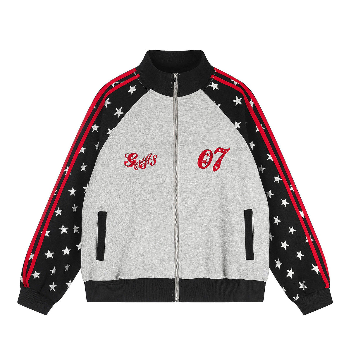 Full printed star shoulder design jacket
