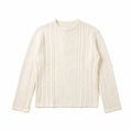 Pattern Henley Neck Coarse Knit Cable Knit Long Sleeve Sweater Men