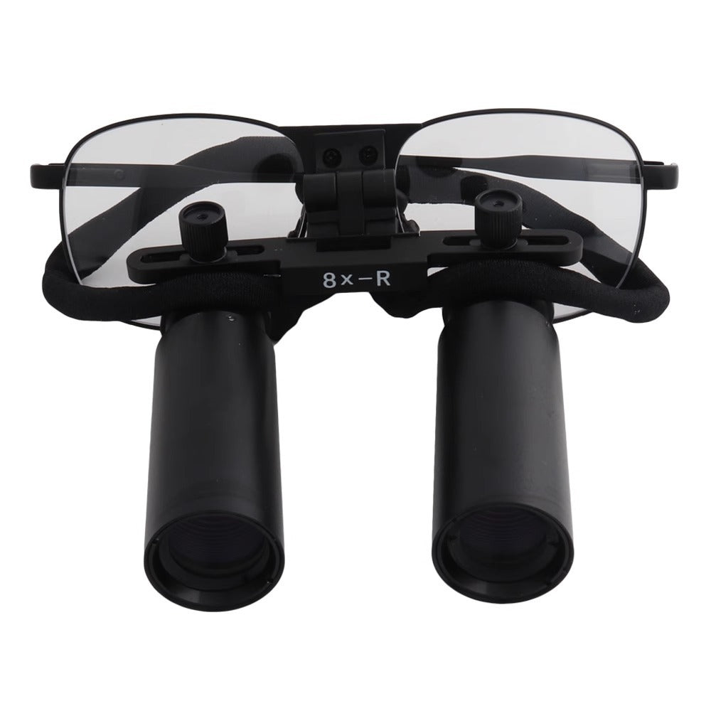 8X Binocular Head-Mounted Optical Loupes for Dental Surgical Procedures