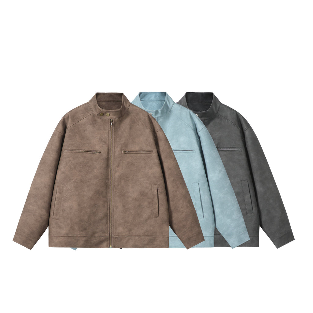 Stand up collar design casual jacket