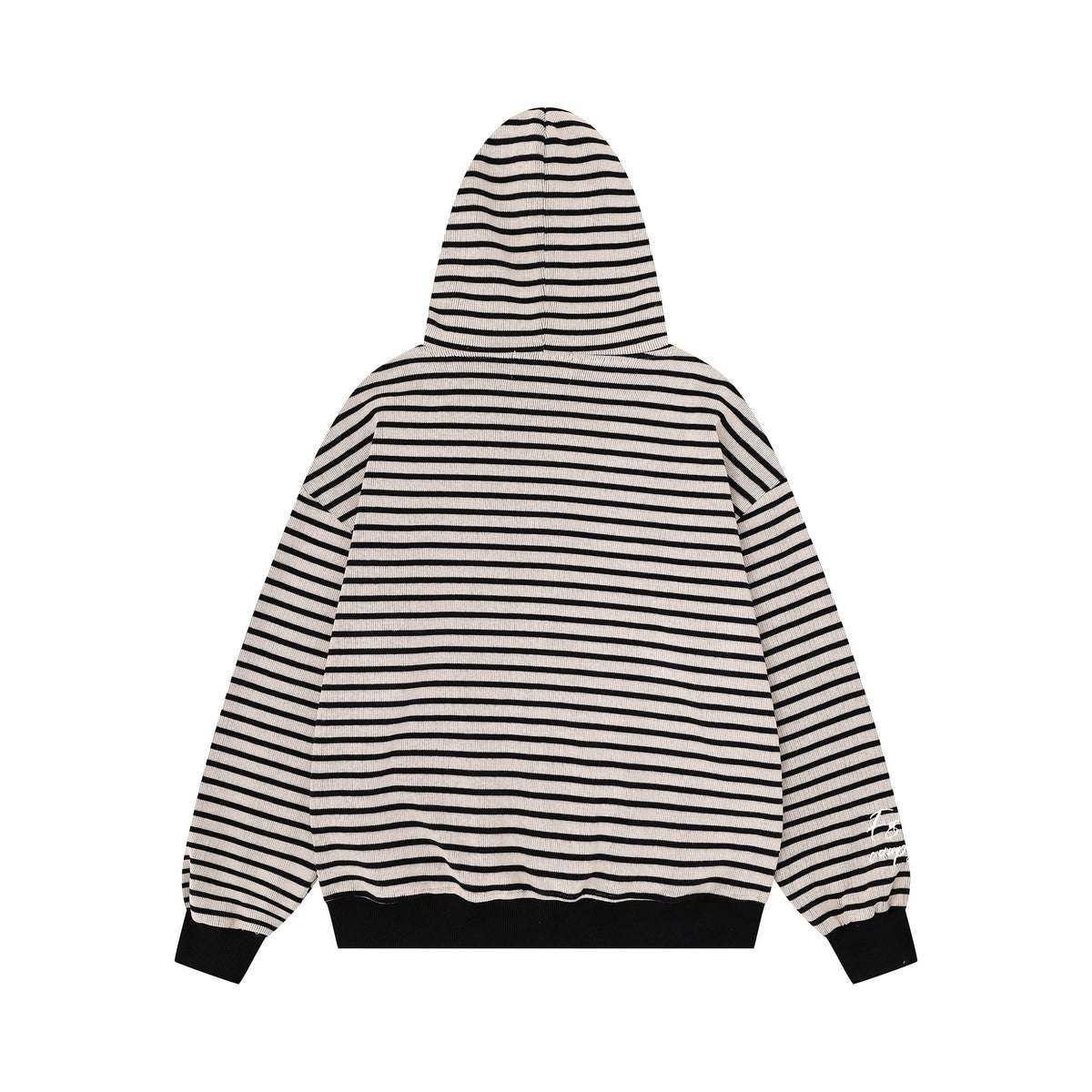 Minimally embroidered sweater with small characters