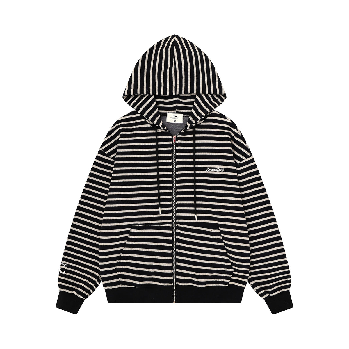 Minimally embroidered sweater with small characters