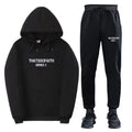 Hoodie and Pants Two-Piece Set for Men and Women, Casual Fleece Lined Hoodie