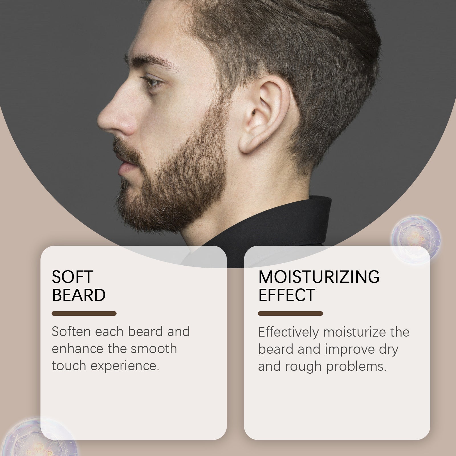 East Moon Facial Hair Treatment For Men Nourishes, Brightens, Delicate Pores, Hydrates And Moisturizes Facial Hair Oil For Men
