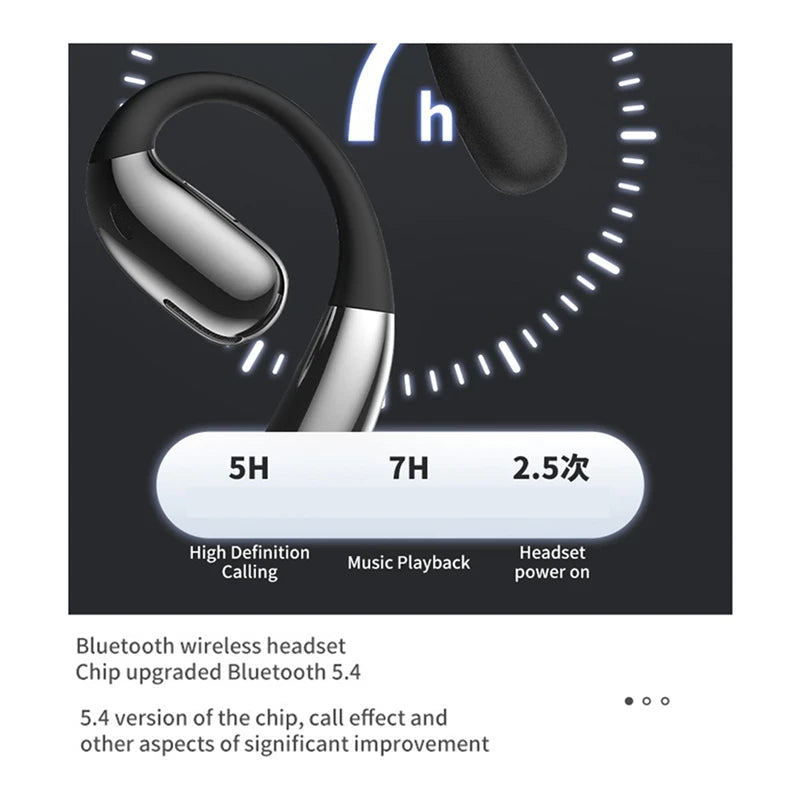 A38 Wireless Headphones Bluetooth 5.4 Hi-Fi Stereo Music Earphones Ear-Hook Sports Headsets For Running