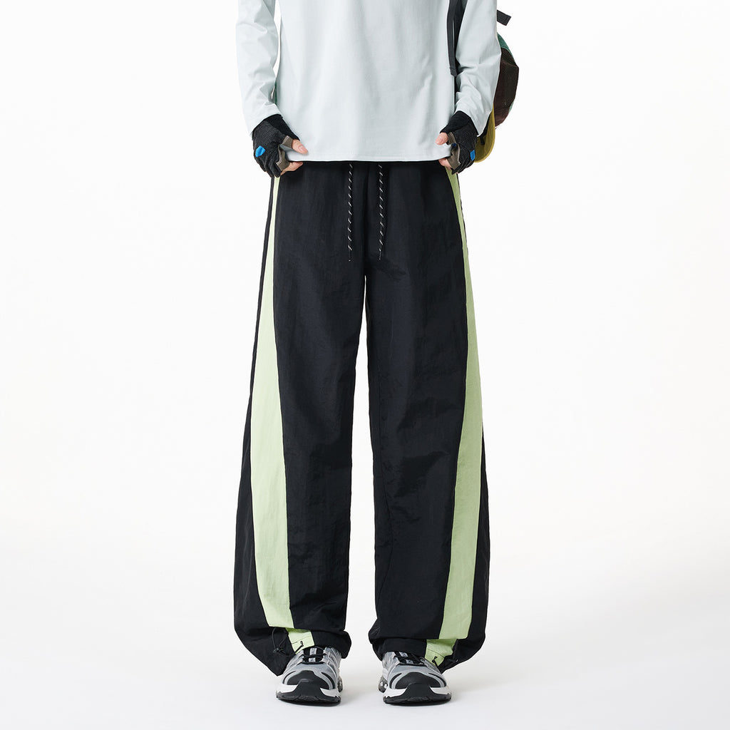 Sporty Summer Spring Lightweight Straight Loose Long Pants Men's Versatile Trendy Casual Trousers