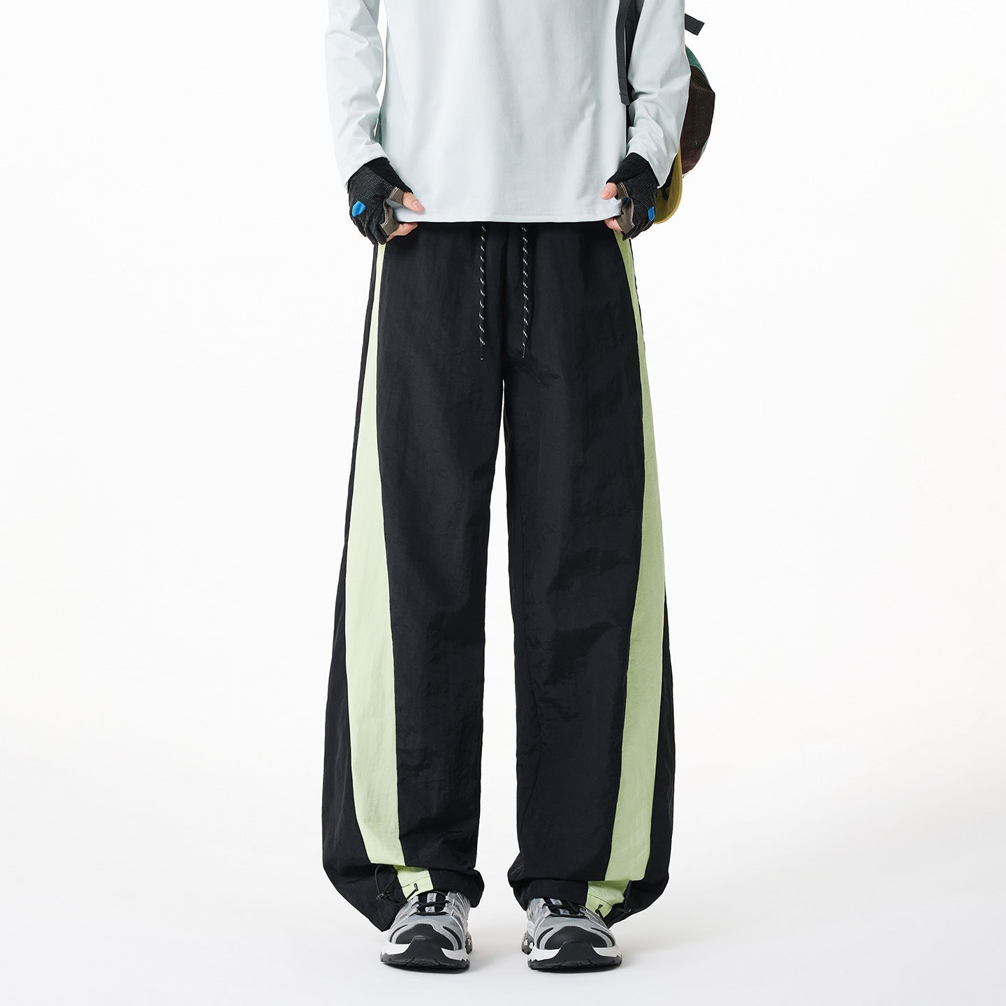 Sporty Summer Spring Lightweight Straight Loose Long Pants Men's Versatile Trendy Casual Trousers