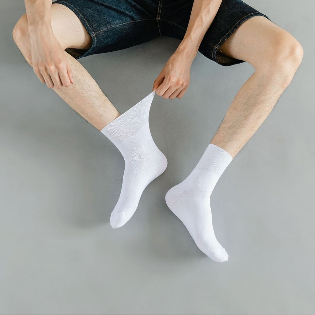 Loose thin style wide mouth thin cotton spring and summer men's cotton socks