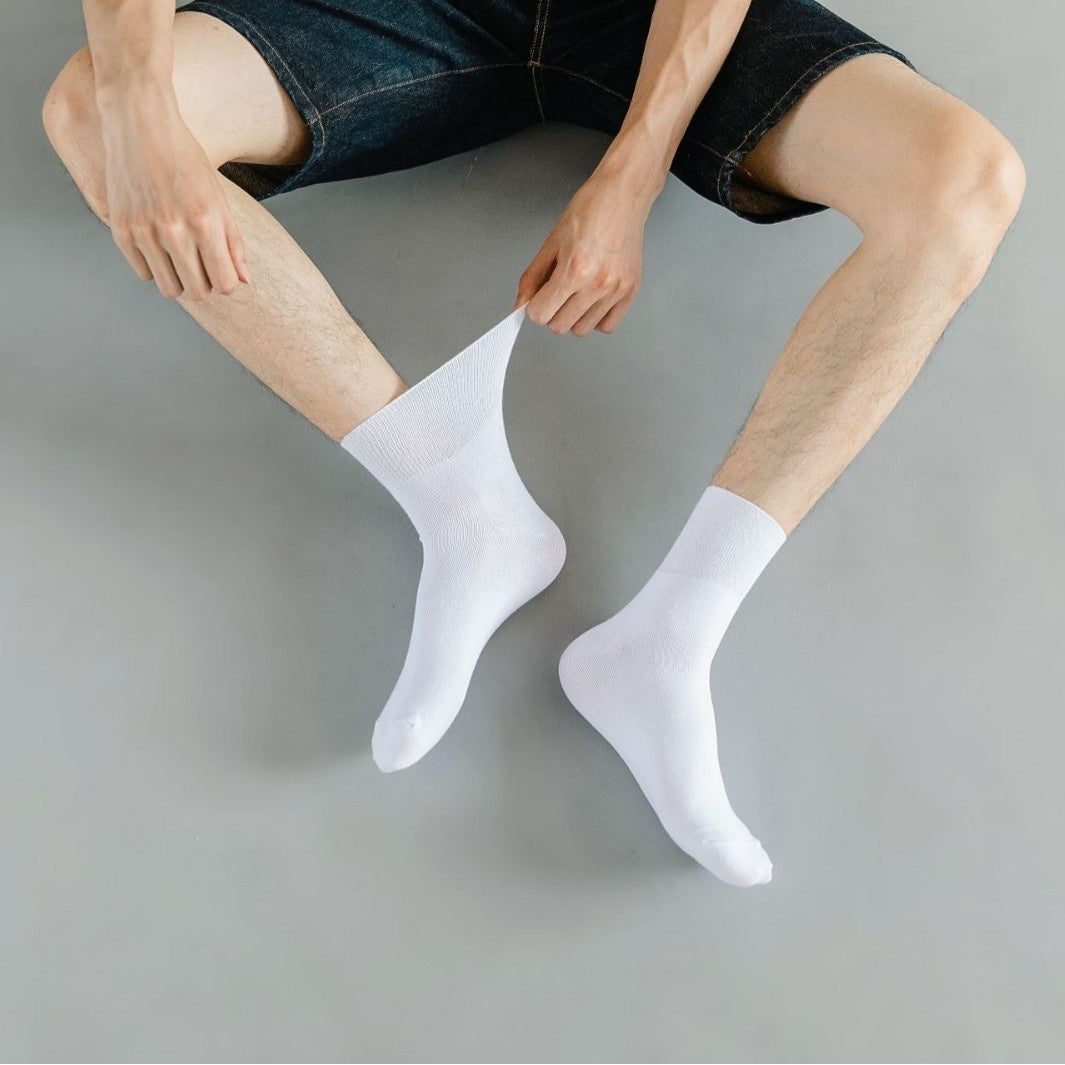 Loose thin style wide mouth thin cotton spring and summer men's cotton socks