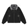 Workwear fur collar thick jacket