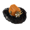 Steampunk Mini Lace Pet Hat Gothic Doll Hair Accessory Halloween Gear Plane Cowboy Hat Hair Clip