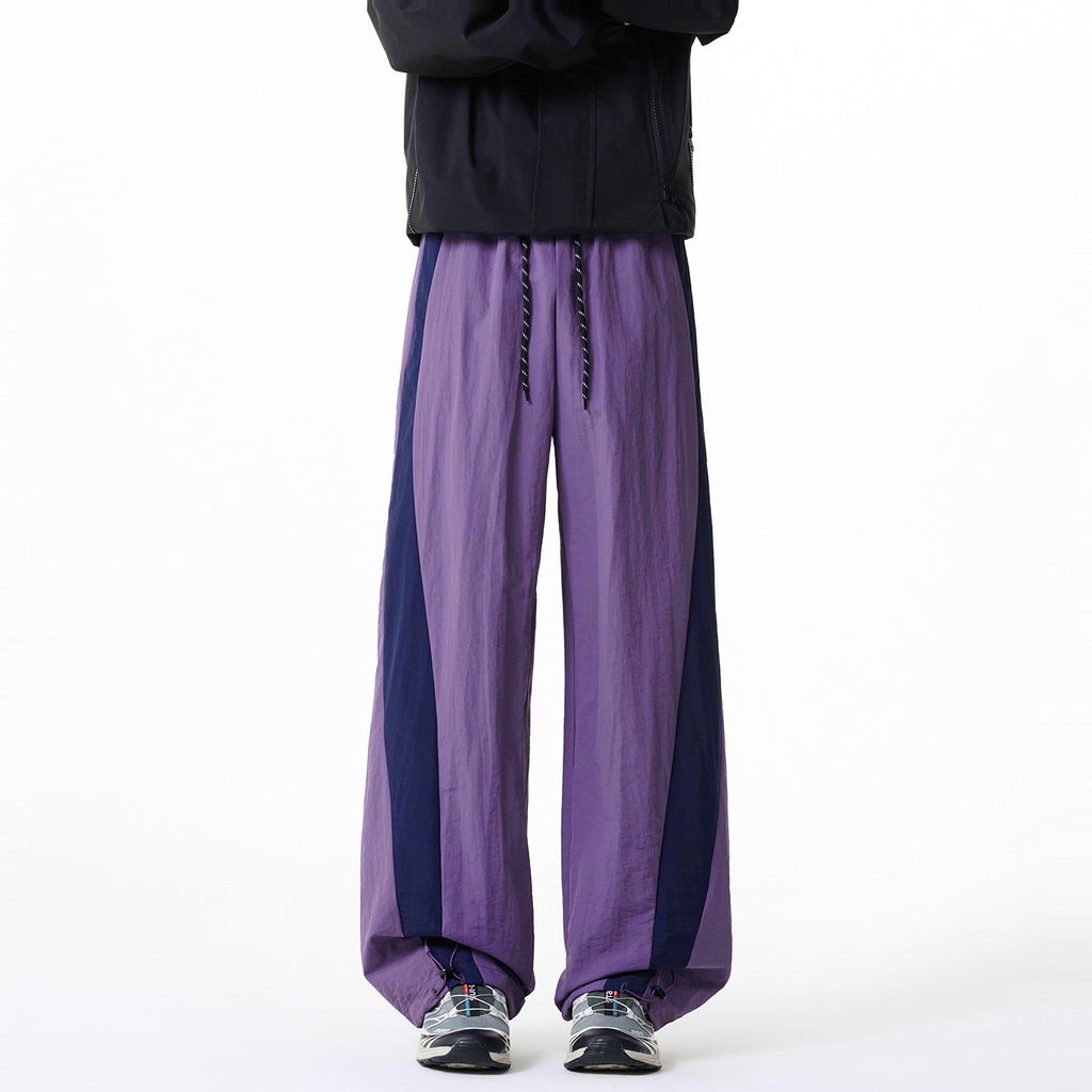 Sporty Summer Spring Lightweight Straight Loose Long Pants Men's Versatile Trendy Casual Trousers