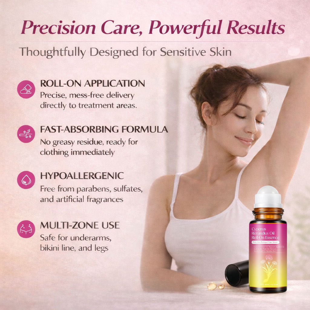 Roll-On Cyperus Rotundus Essential Oil for Hair Removal Care, Moisturizing  Soothing Skin