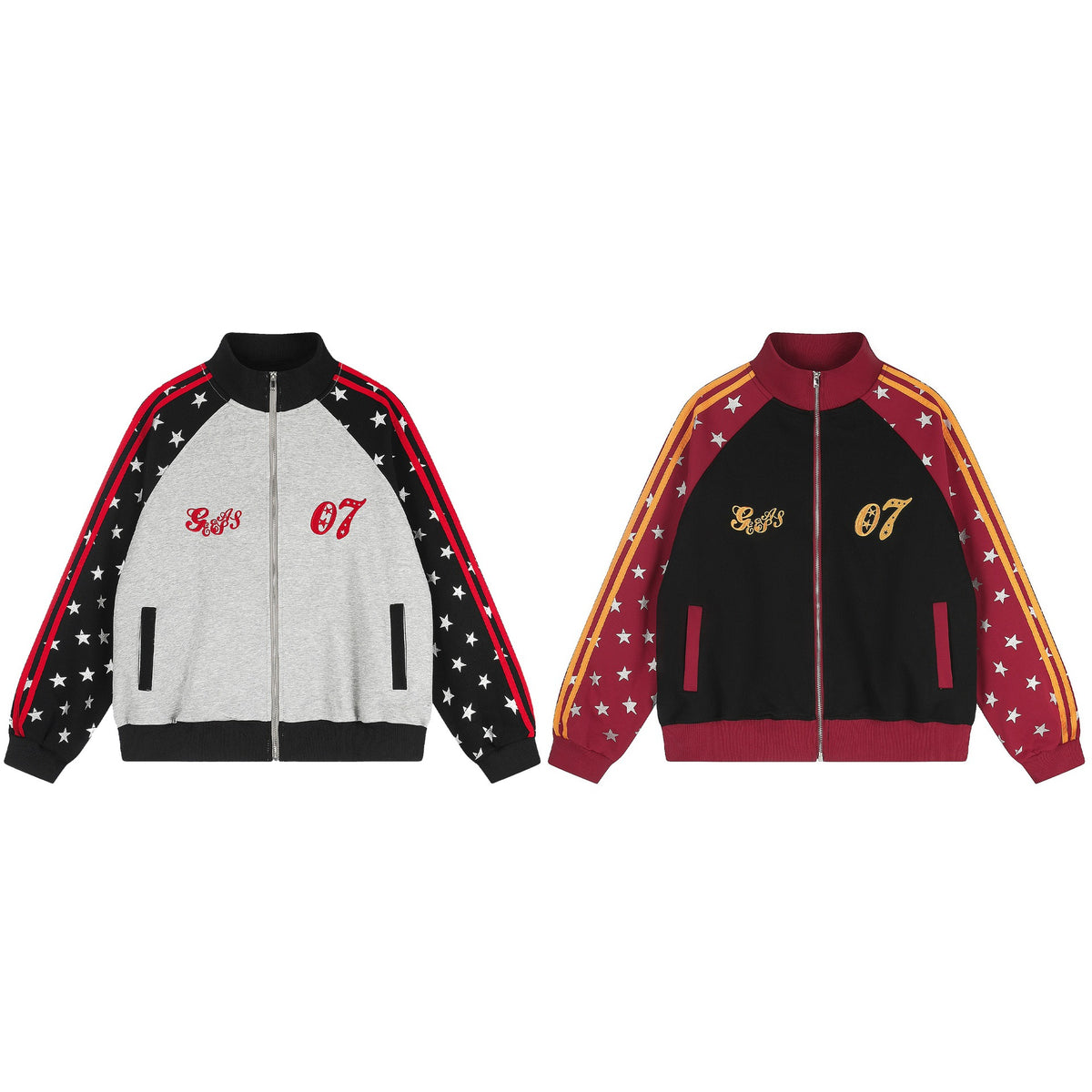Full printed star shoulder design jacket