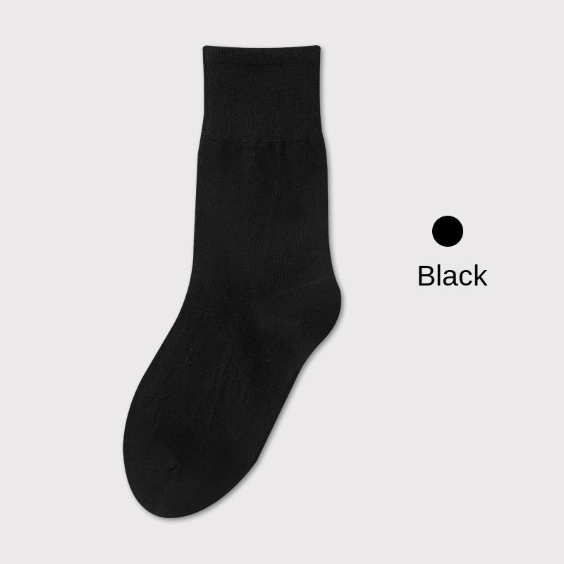 Thin Mid-Calf Socks Pure Cotton White Postpartum Socks Seamless Full Cotton Long Socks