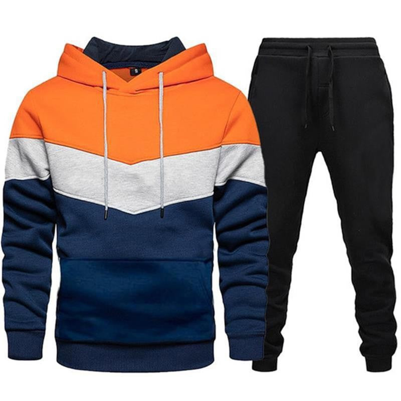 Hooded Sweatshirt and Tracksuit Set for Men