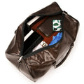 PU travel bag large capacity cylindrical sports fitness bag business casual short trip luggage bag