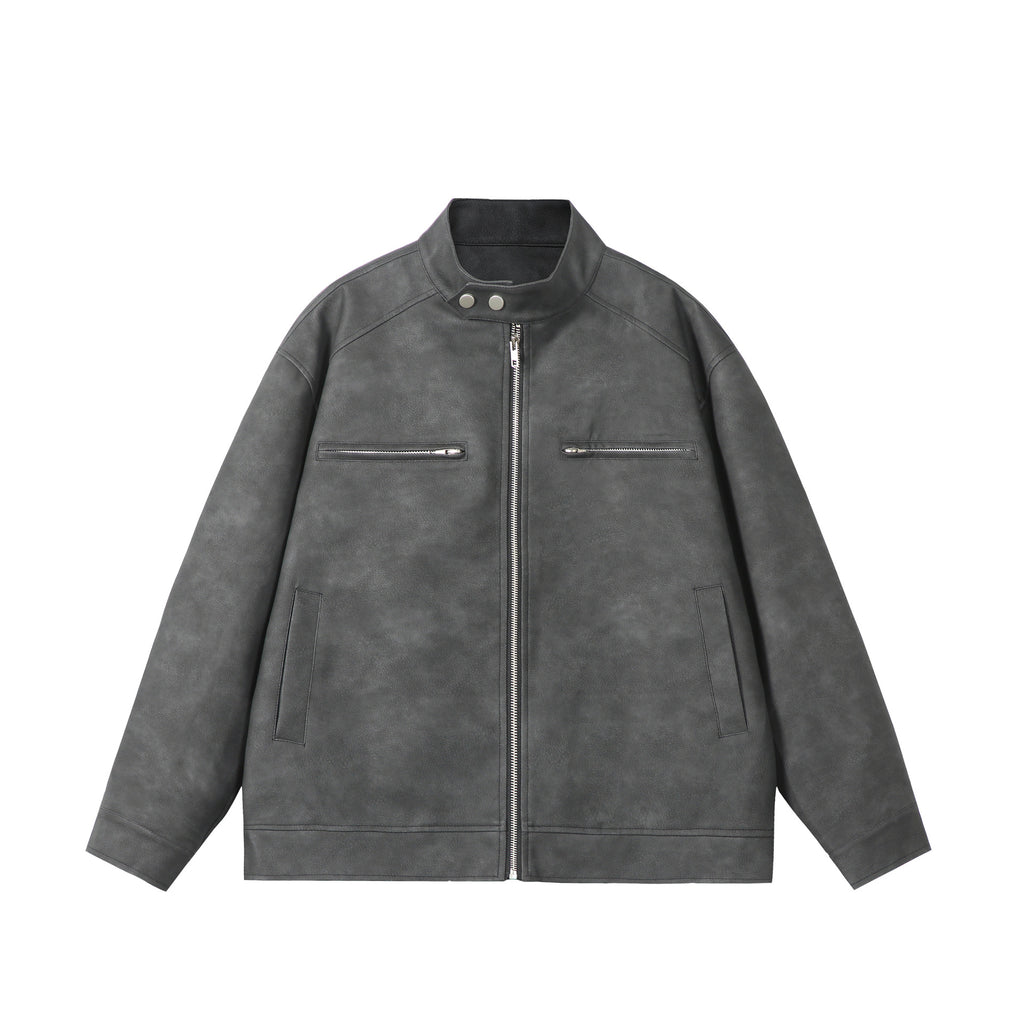 Stand up collar design casual jacket
