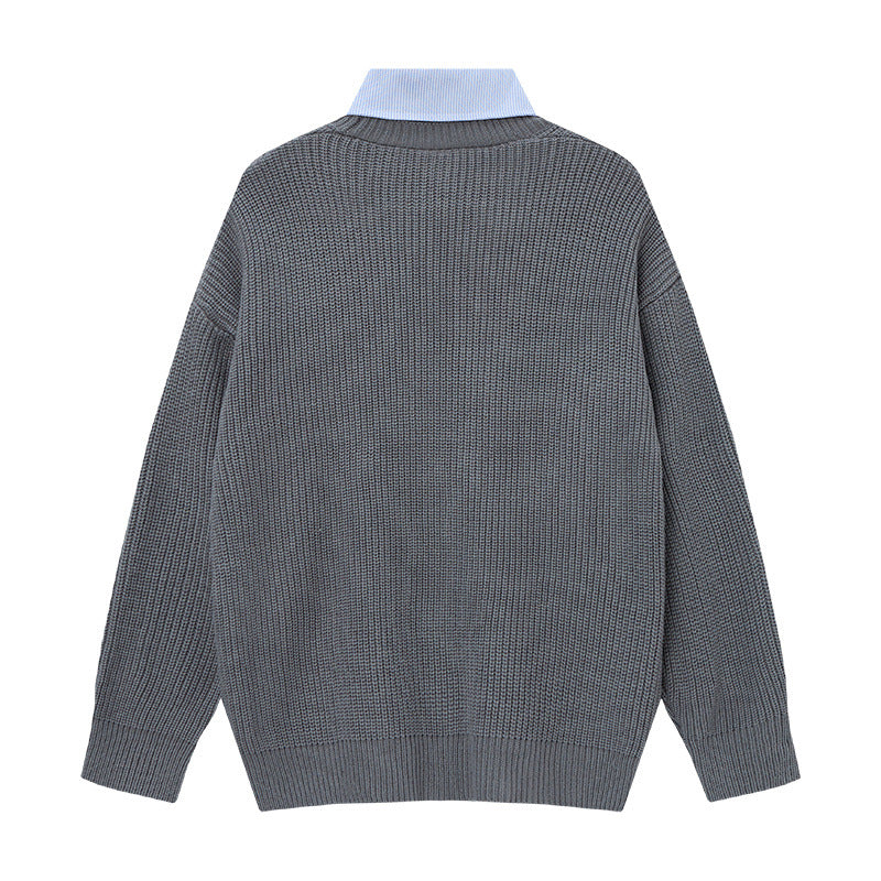 Fake two cardigans and sweaters for men