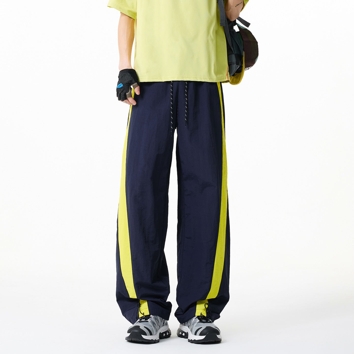 Sporty Summer Spring Lightweight Straight Loose Long Pants Men's Versatile Trendy Casual Trousers