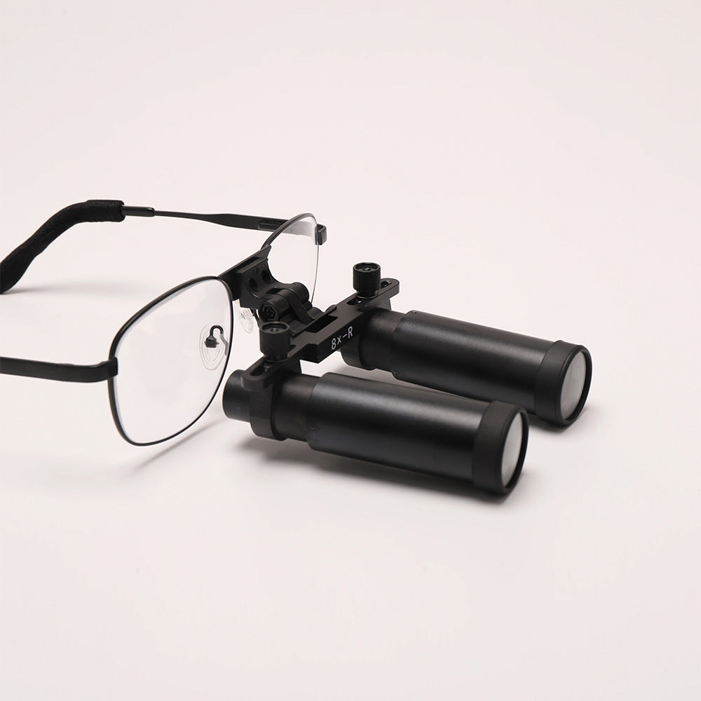 8X Binocular Head-Mounted Optical Loupes for Dental Surgical Procedures