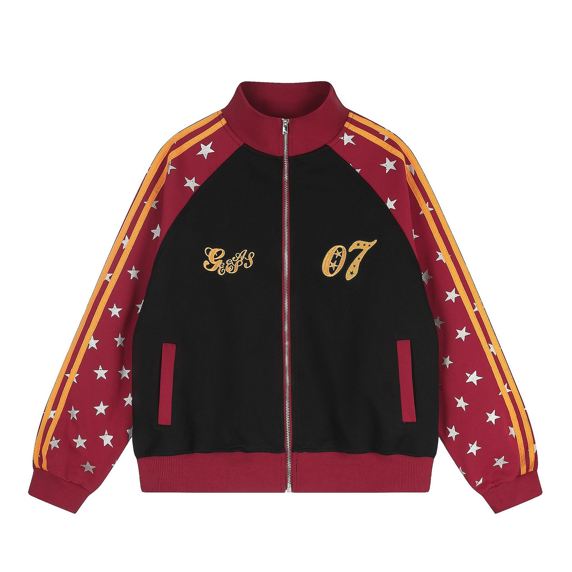 Full printed star shoulder design jacket
