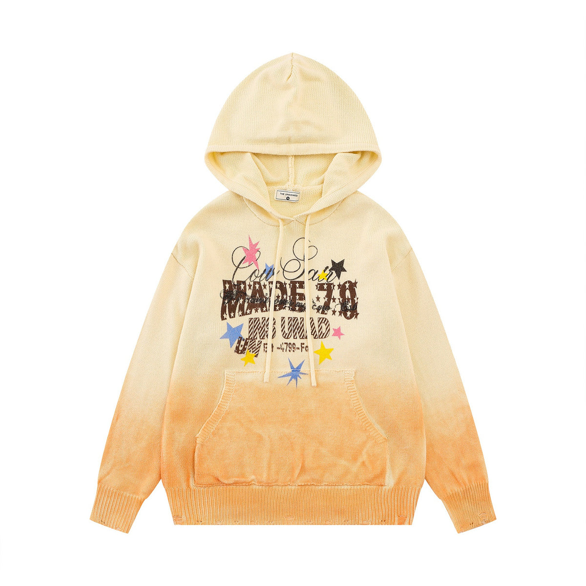 Gradient tie dye pullover sweater