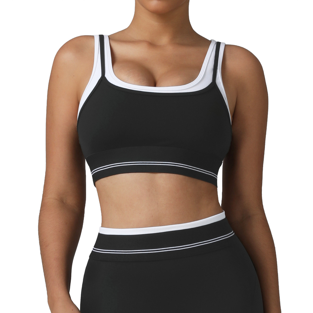 Sports Bra with Padded Support, Yoga Bra for Women, Fitness Vest with Built-in Pads, Workout Top with Fixed Padding