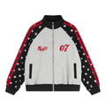 Full printed star shoulder design jacket
