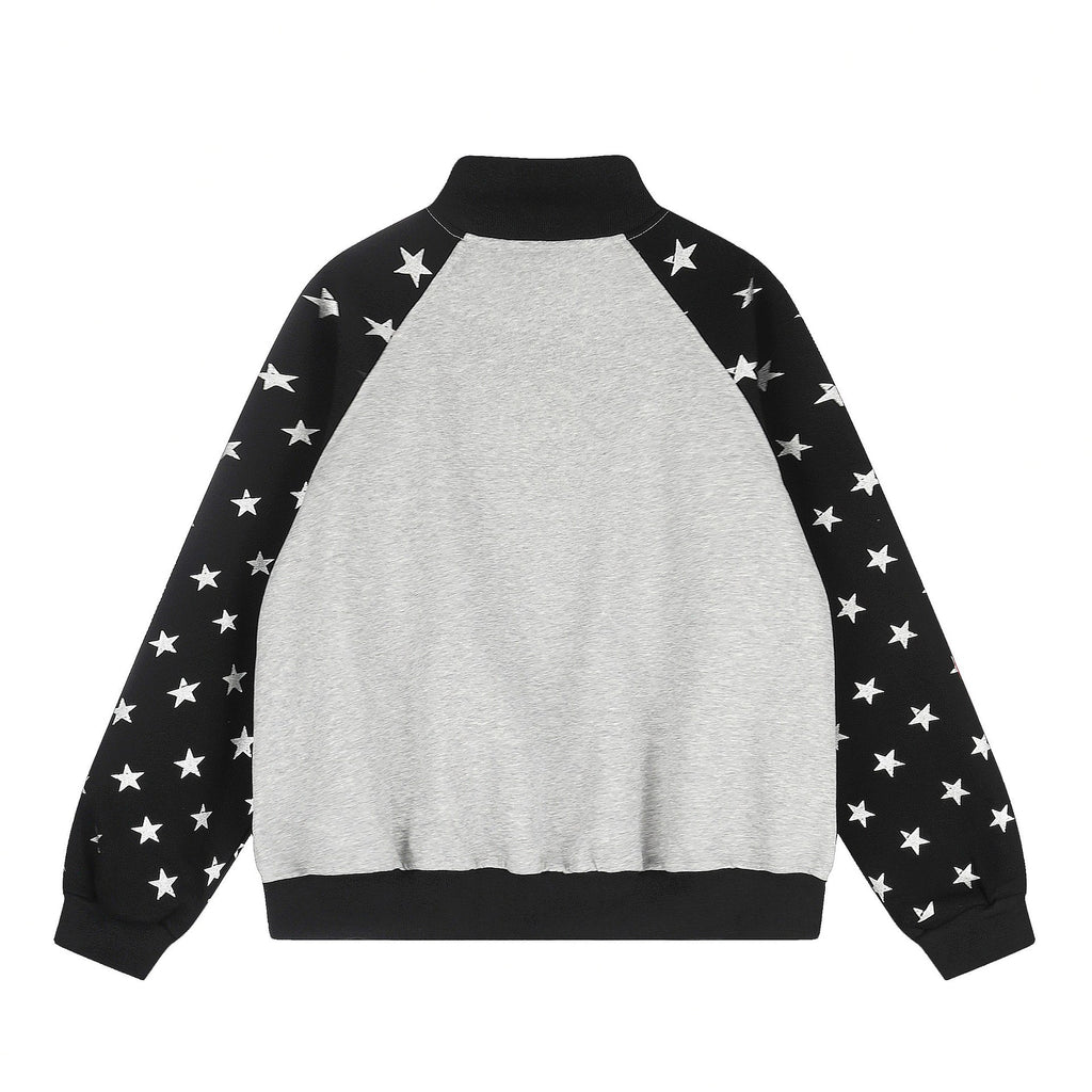 Full printed star shoulder design jacket