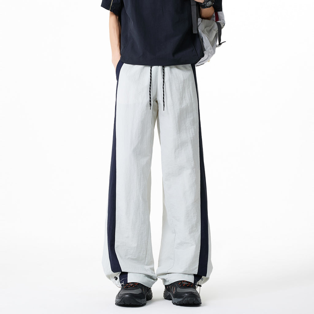 Sporty Summer Spring Lightweight Straight Loose Long Pants Men's Versatile Trendy Casual Trousers