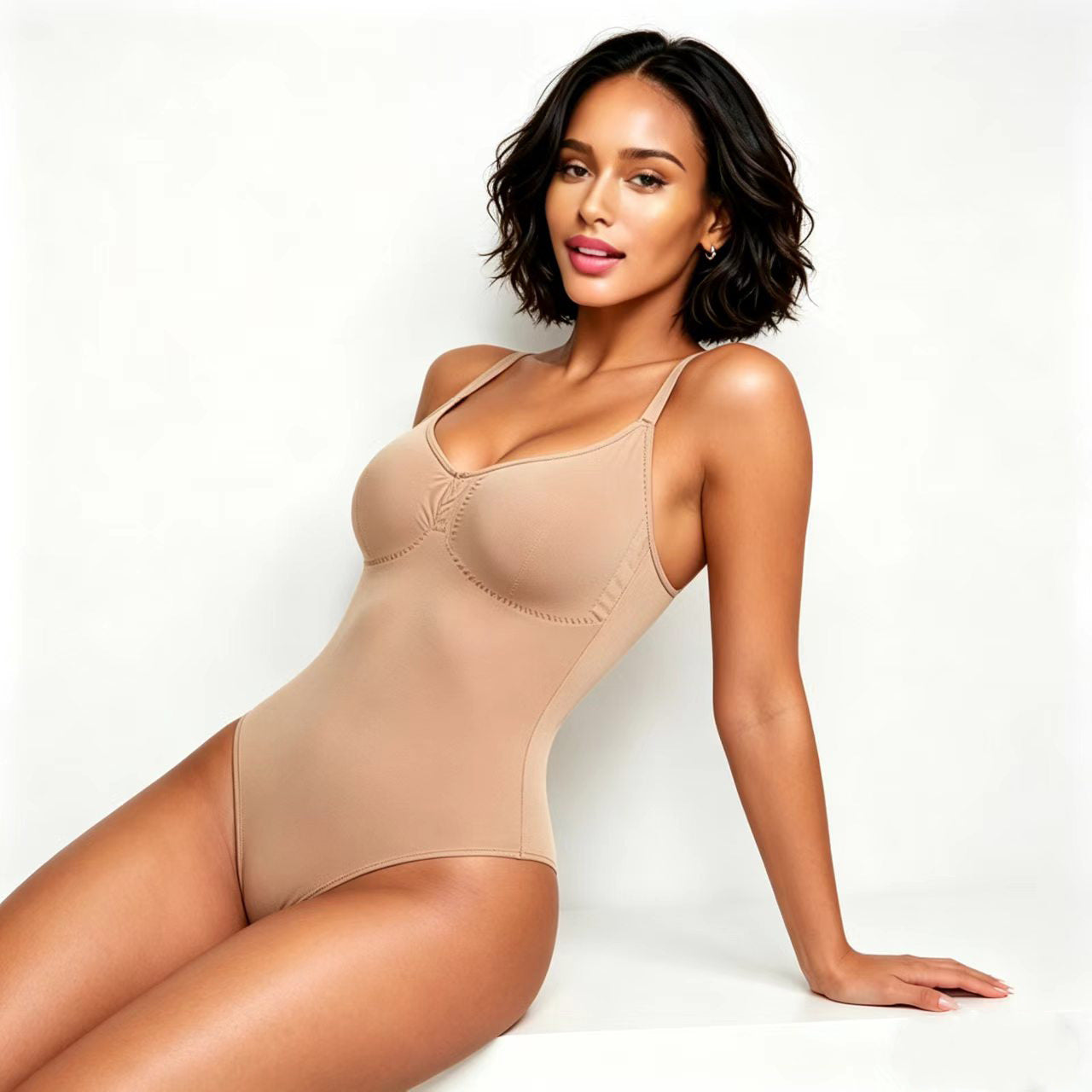 Seamless Skims Style Shapewear Cami, Sleeveless Bodycon Top with Tummy Control &amp; Butt Lift