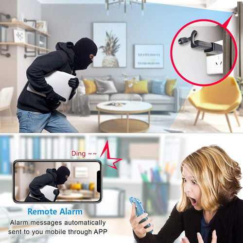 Mini Câmara Wi-Fi DIY USB 1080P com Detecção de Movimento para Segurança Residencial