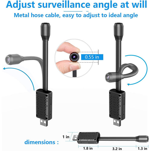 Mini Câmara Wi-Fi DIY USB 1080P com Detecção de Movimento para Segurança Residencial