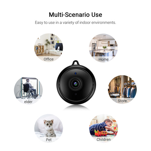 Câmera Wi-Fi com suporte e cartão de memória