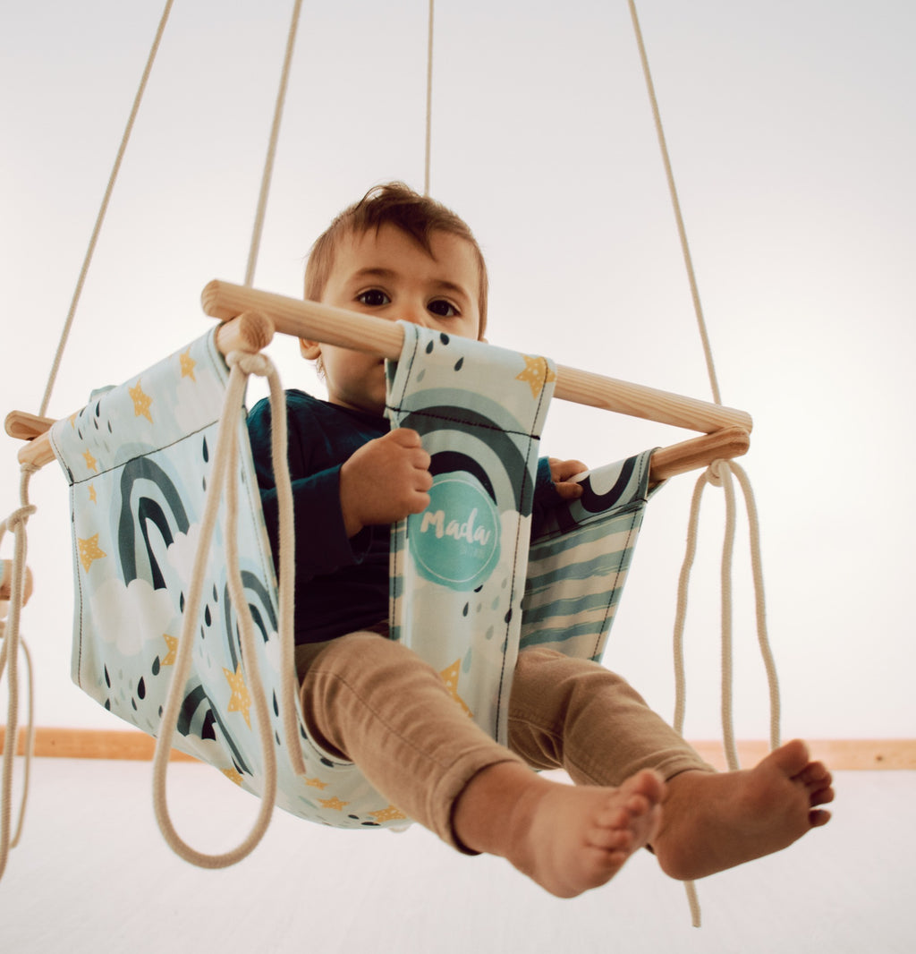 Siga o seu arco-íris BLUE BabySwing