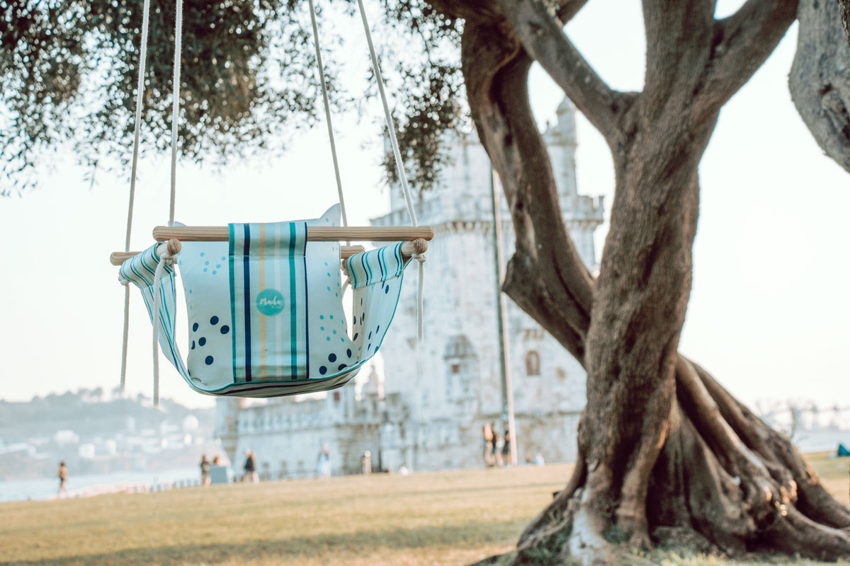 Blue Stripes BabySwing