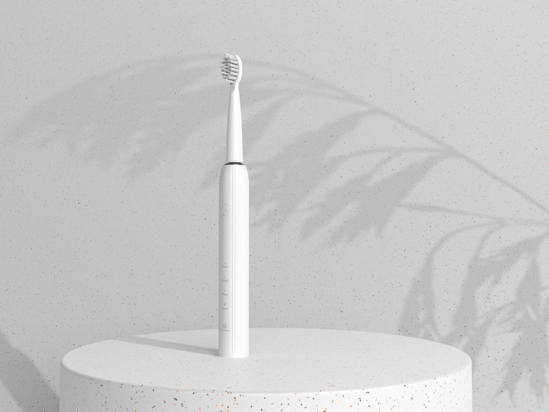 Techancy Escova De Dentes Eléctrica Branca KH6203, À Prova De Água IPX7, Cabeça De Escova Substituível, Bateria Recarregável